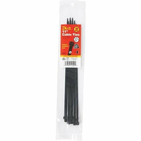 WORLDWIDE SOURCING 11 in. 10pc Blk Cable Tie 2485